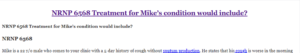 NRNP 6568 Treatment for Mike’s condition would include?