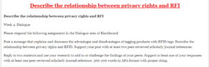 Describe the relationship between privacy rights and RFI