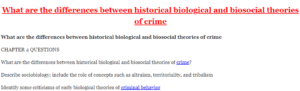 What are the differences between historical biological and biosocial theories of crime