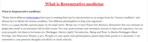 What is Regenerative medicine