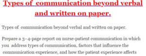 Types of  communication beyond verbal and written on paper.
