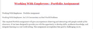 Working With Employees - Portfolio Assignment