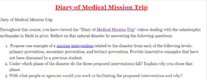 Diary of Medical Mission Trip