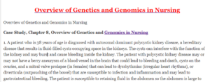Overview of Genetics and Genomics in Nursing