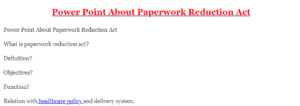 Power Point About Paperwork Reduction Act