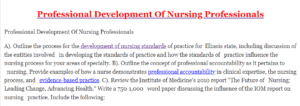 Professional Development Of Nursing Professionals