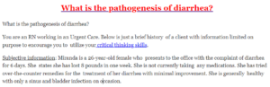 What is the pathogenesis of diarrhea