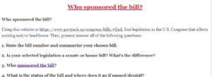 Who sponsored the bill